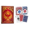 Bicycle 1001781 Kartendeck Standard 2er-Pack Rot & Blau Rommé-Karten, Pokerkarten, Zauberkarten/Klassische Rider Back Rückseite, Rot und Blau, Poker & ® Creatives Spielkarten Fyrebird