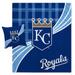 Kansas City Royals Plaid Wave Lightweight Blanket & Pillow Combo Set