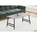 "COFFEE TABLE - 40""L - GREY - BLACK METAL - Monarch Specialties I 3791"