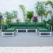 Chelsea 6-Piece Patio Sectional In Weathered Grey Aluminum With Cushions - LeisureMod CSWGR-6G