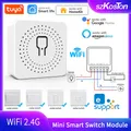 Tuya Mini WiFi Smart Switch Tech 16A 2Way Control Smart Life Voice Control nous-mêmes avec