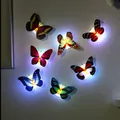 Veilleuse papillon 3D colorée jouet créatif Shoous autocollants muraux LED maison chambre fête