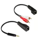 Balun de signal audio stéréo DC3 5 mm rouge et blanc sur câble Cat5/6 RJ45 femelle vers DC3 5 mm