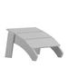 Flash Furniture Sawyer Poly Resin Wood Adirondack Chair Foot Rest - White