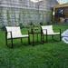 UBesGoo 3 Piece Rocking Bistro Set Wicker Patio Outdoor Furniture Rattan Furniture Set for Garden Poolside Deck Yard Lawn