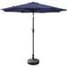 9 ft. Patio Table Market Umbrella with Round Bronze Free Standing Base