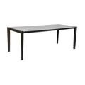 Armen Living Fineline 80 Rectangle Wood Outdoor Dining Table in Dark Brown