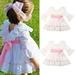 Pudcoco Kids Baby Girls Clothes Ruffle Long Sleeve Lace Party Princess Tutu Dress