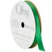 Offray Ribbon Emerald Green 3/8 inch Single Face Satin Polyester Ribbon 18 feet