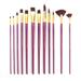 Royal & Langnickel - 12pc Zip N Close Assorted Long Handle Artist Paint Brush Set - Burgundy Taklon 1