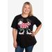 Plus Size Women's Disney Minnie Mouse Costume T-Shirt Black by Disney in Black (Size 1X (14-16))