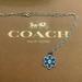 Coach Jewelry | Coach Blue Enamel Signature Flower Pendant .925 Sterling Silver Necklace | Color: Blue/Silver | Size: Measures 18”-20” In Length