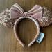 Disney Accessories | Disney Parks Minnie Mouse Bow Shinny Rose Gold Sequin Disco Ear Headband Hair | Color: Gold/Pink | Size: Os