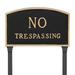 Montague Metal Products Inc. No Trespassing Statement Garden Sign Metal | 13 H x 21 W x 0.25 D in | Wayfair SP-7L-LS-BG