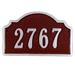 Montague Metal Products Inc. Petite 1-Line Wall Address Plaque Metal | 4.5 H x 7.15 W x 0.32 D in | Wayfair PCS-60P-SIS-W