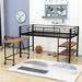 Tiedeman Twin Steel Loft Bed by Mason & Marbles Metal in Black | 45.6 H x 41 W x 77 D in | Wayfair 26AC96E11E5D48108F72B573F2860CCE