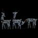 The Holiday Aisle® Christmas Reindeer Family Pre-Lit Christmas Lighting w/ LEDs Mesh in Gray | 35.4 H x 2.8 W x 106.3 D in | Wayfair