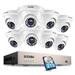 ZOSI 8CH 1080P Security Camera System w/ 2TB HDD, 8 x 2MP Dome Outdoor Camera, Motion Detection in White | 17.5 H x 12 W x 11.4 D in | Wayfair