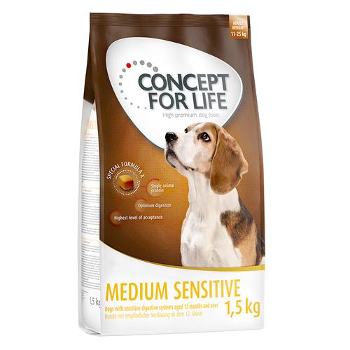 4×1,5kg Medium Sensitive Concept for Life Hundefutter trocken