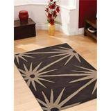 Glitzy Rugs UBSK00202T0431A9 5 x 8 ft. Hand Tufted Wool Geometric Rectangle Area Rug Brown & White
