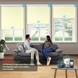 Keego Motorized Shade Remote Control App Control Voice Control Silent Rechargeable Blackout Roller Blinds Auto Window Blinds Light Yellow 29.0 w x 46 h
