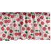 Ambesonne Fruit Valance Pack of 2 Funny Kawaii Cherries Design 54 X12 Pale Pink Ruby Green