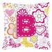 Letter B Flowers And Butterflies Pink Canvas Fabric Decorative Pillow