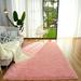 Junovo Super Soft Fluffy Area Rugs Modern Shag Rug for Bedroom Living Room Cute Carpets for Kids Nursery Girls Home Dorm 4 x6 Sakura pink