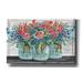 Epic Graffiti Red White & Blue Jars with White Flowers by Cindy Jacobs Canvas Wall Art 40 x26