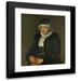 BartholomÃ¤us Sarburgh 20x24 Black Modern Framed Museum Art Print Titled - Portrait of Dorothea Wasserhuhn Wife of Peter Ryff (1625)
