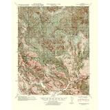 Topo Map - Gilroy Hot Springs California Quad - USGS 1940 - 23.00 x 29.25 - Glossy Satin Paper