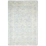 Blue Wool Silk Rug 5X8 Modern Jacquard Loom Oushak Oriental Room Size Carpet