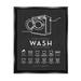 Stupell Industries Laundry Care Symbols Diagram Washing Machine Chart Graphic Art Jet Black Floating Framed Canvas Print Wall Art Design by Lettered and Lined