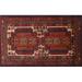 Ahgly Company Indoor Rectangle Traditional Chestnut Brown Persian Area Rugs 5 x 7