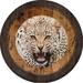 Spotted Cheetah Pub Sign Large Oak Whiskey Barrel Wood Wall Decor