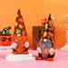 2 Pakc Gnomes Plush Fall Decorations Wear Warm Plush Hat Hold Pumpkin Turkey Scandinavian Swedish Doll Elf Autumn Harvest Thanksgiving Decor for Indoor Home Kitchen Table Ornaments Gift