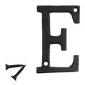 Follure room decor home decor Wrought Iron Decorations Creative DIY House Number Casts Iron Metal Letters E