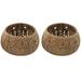 Candle Coconut Shell Bowl Candle Holders Handmade Coconut Shell Candle Holder for Small Pillar Storage Bowl