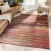 Well Woven Tulsa Nampa Contemporary Geometric Stripes Red 3 11 x 5 3 Area Rug