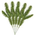 5Pcs Green Pine Needle Realistic Anti-fade Plastic Artificial Pine Needle Ornament for Home Decor Green Plastic