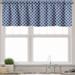 Ambesonne Navy Valance Pack of 2 Old Rounds Oval 54 X18 Royal Blue White