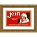 Anonymous 24x17 Gold Ornate Framed and Double Matted Museum Art Print Titled - Join - Red Cross Work Must Go On! All You Need is a Heart and a Dollar (1917)