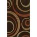 Dalyn Transitions Area Rug TR11 Tr11 Brown Circles Loops 12 x 18 Rectangle