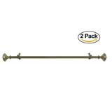 Achim Home Furnishings Buono II Othello Curtain Rod with Finials 66-Inch to 120-Inch (Set of 2)