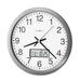 Howard Miller Chronicle Wall Clock with LCD Inset 14in Gray