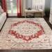 BNM Vintage Medallion Indoor Area Rug 8 x 10 Red