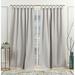 Nicole Miller New York Peterson Cotton Blend Tuxedo Tab Top Light Filtering Curtain Panels 54 x 84 Silver Set of 2