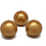 3 in. Metallic Gold Ball Candles -6pc-Box