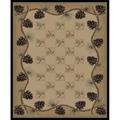 5 ft. 3 in. x 7 ft. 7 in. Lodge King Pine Bluff Area Rug Beige