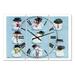 Designart The Melting Snowmen Oversized Modern Wall Clock